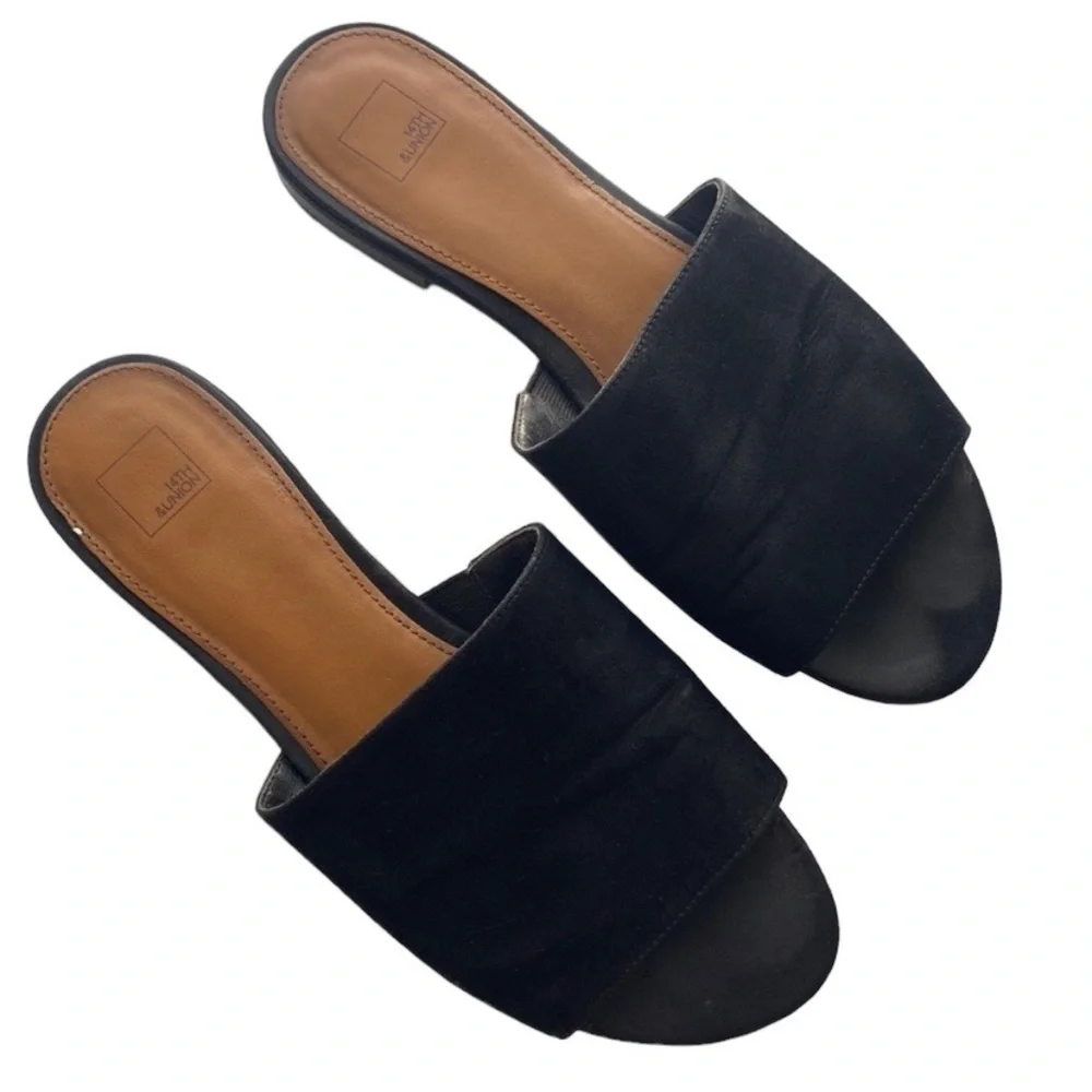14th & Union | Black | Slip on | Sandals | Size: 9